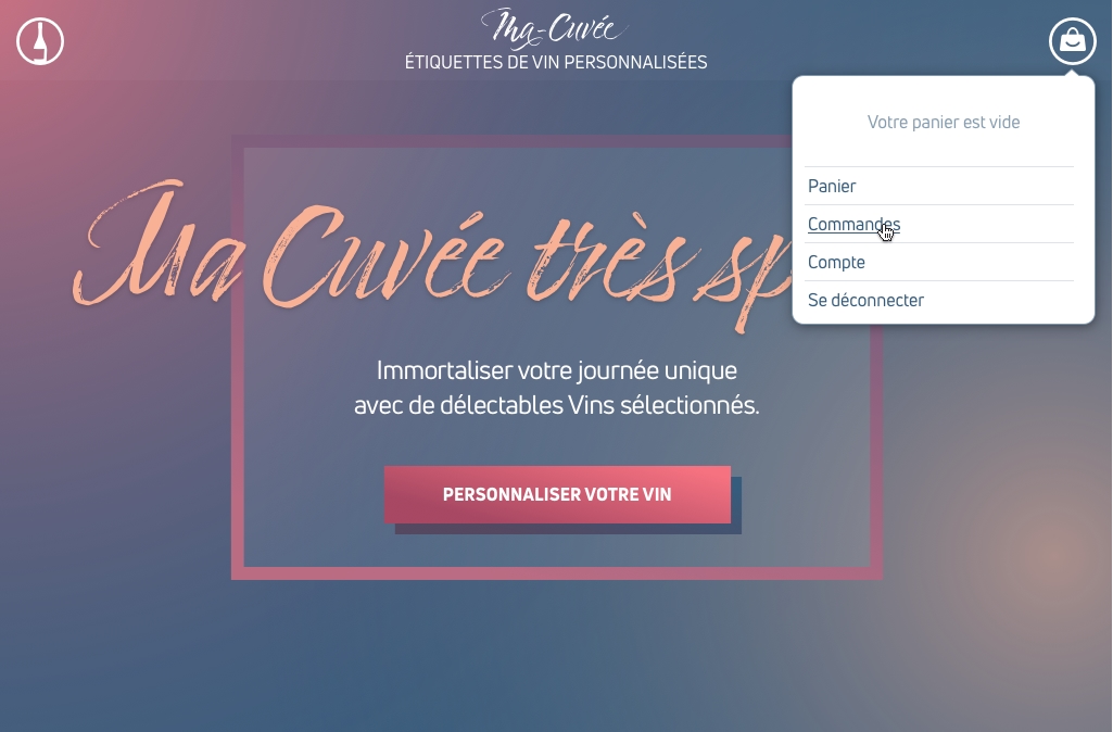 Ma Cuv&eacute;e home page